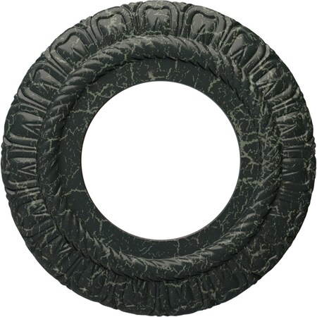 Claremont Ceiling Medallion (Canopies up to 5 5/8"), 9"OD x 4 1/2"ID x 1/2"P, Painted Turtle Crackle